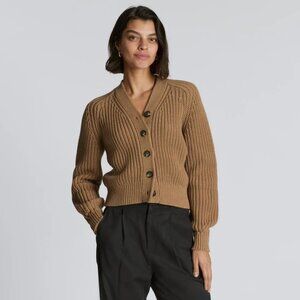 Everlane's texture cotton button-up cardigan